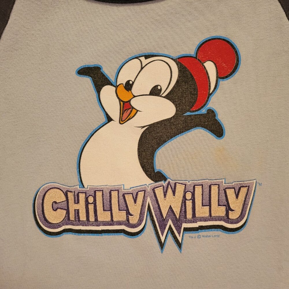 Vintage Chilly Willy Women’s or Girl’s Raglan Shirt